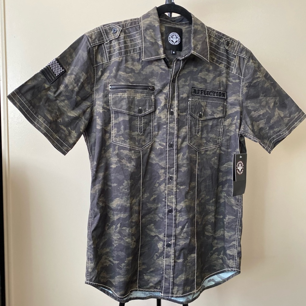Affliction Men’s Short Sleeve Button Down - Picture 6 of 6